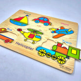 Wooden 2 Pc Transport Matching Puzzle - EKT3238